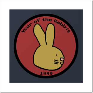Year of the Rabbit 1999 Bunny Portrait Posters and Art